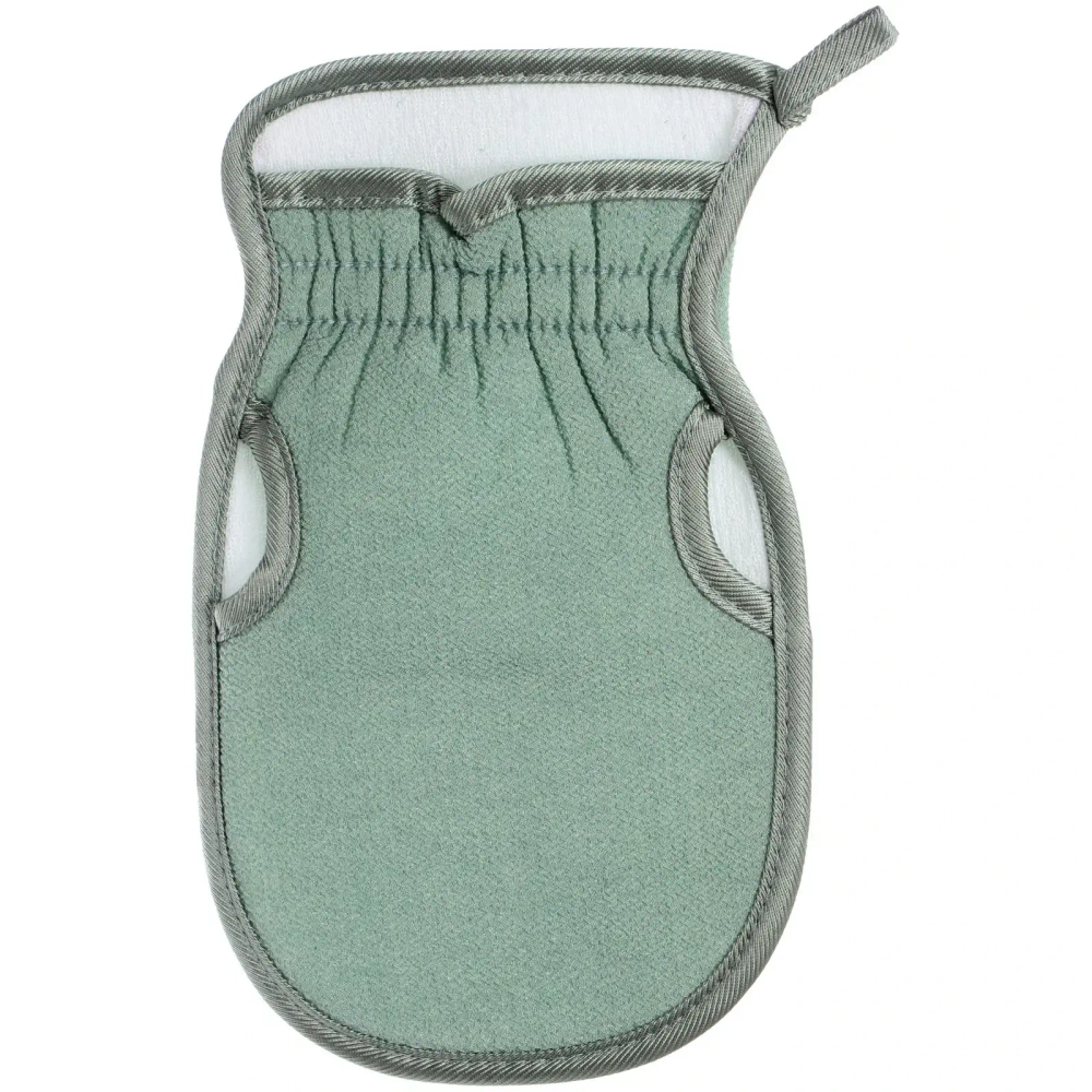 Мочалка - варежка скрабирующая «Premium - Paradise», цвет зеленый, 22*14см (ZIP пакет)