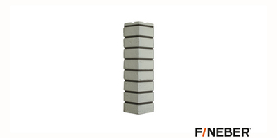 Наружный угол для фасайдинга Дачный Кирпич Баварский Белый