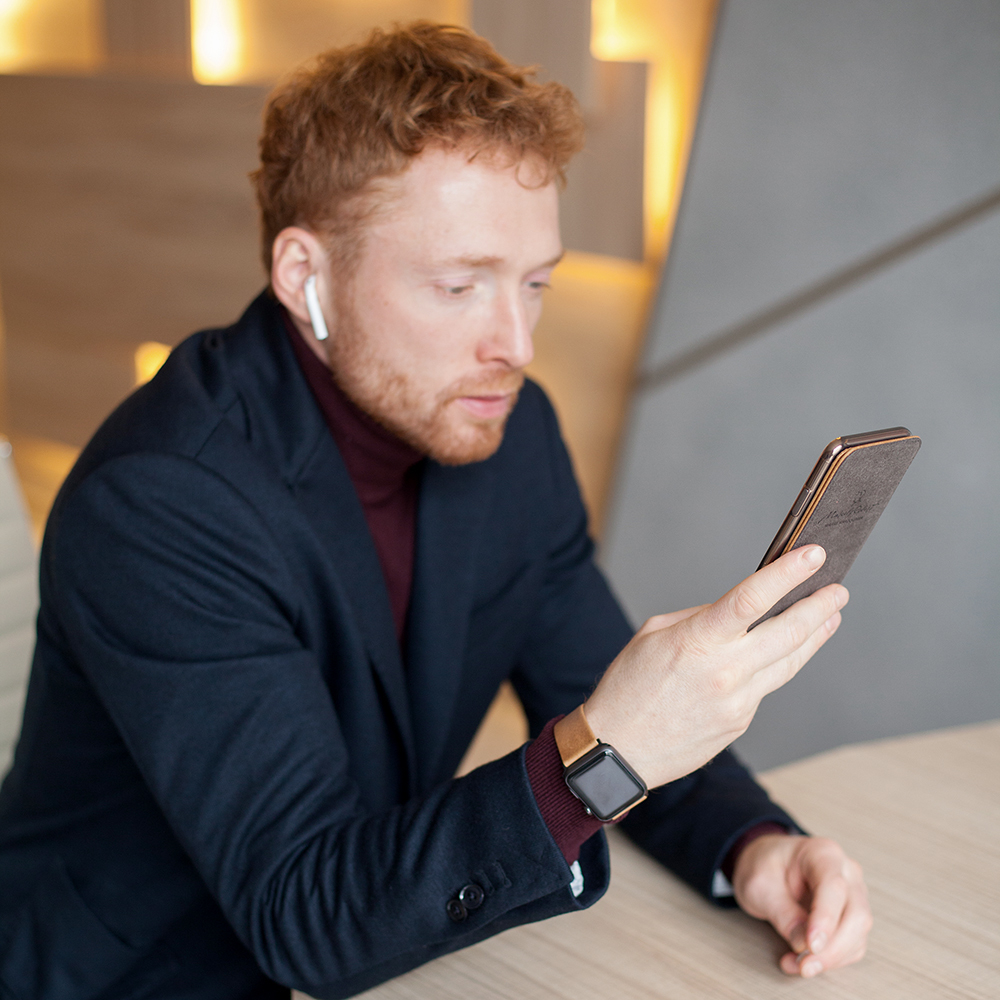 Чехол для iPhone Xs Max из натуральной кожи теленка, цвета винтаж