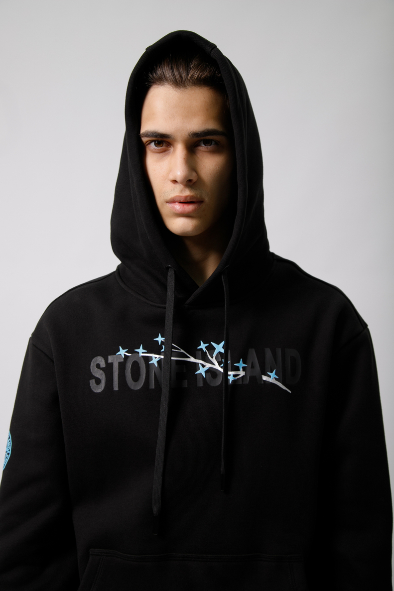 Худи STONE ISLAND (черн/начёс) ART:5649