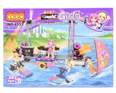 Конструктор блочный Кого для девочек 297деталей, коробка 4553