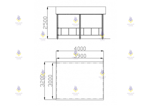 Навес для колясок на кубиках