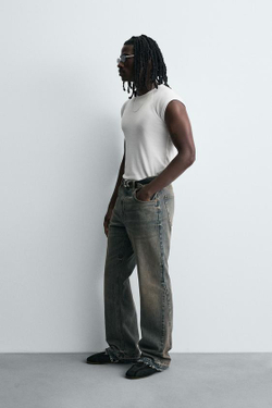 ZARA ДЖИНСЫ FLARE FIT, ЗЕЛЕНОВАТО-СИНИЙ