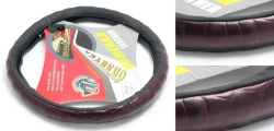 Чехол руля кожа 0244 black/wood-M (10000420) KING 0244-M