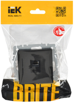BRITE Розетка компьютерная RJ45 кат.6 РК11-БрЧ черный IEK