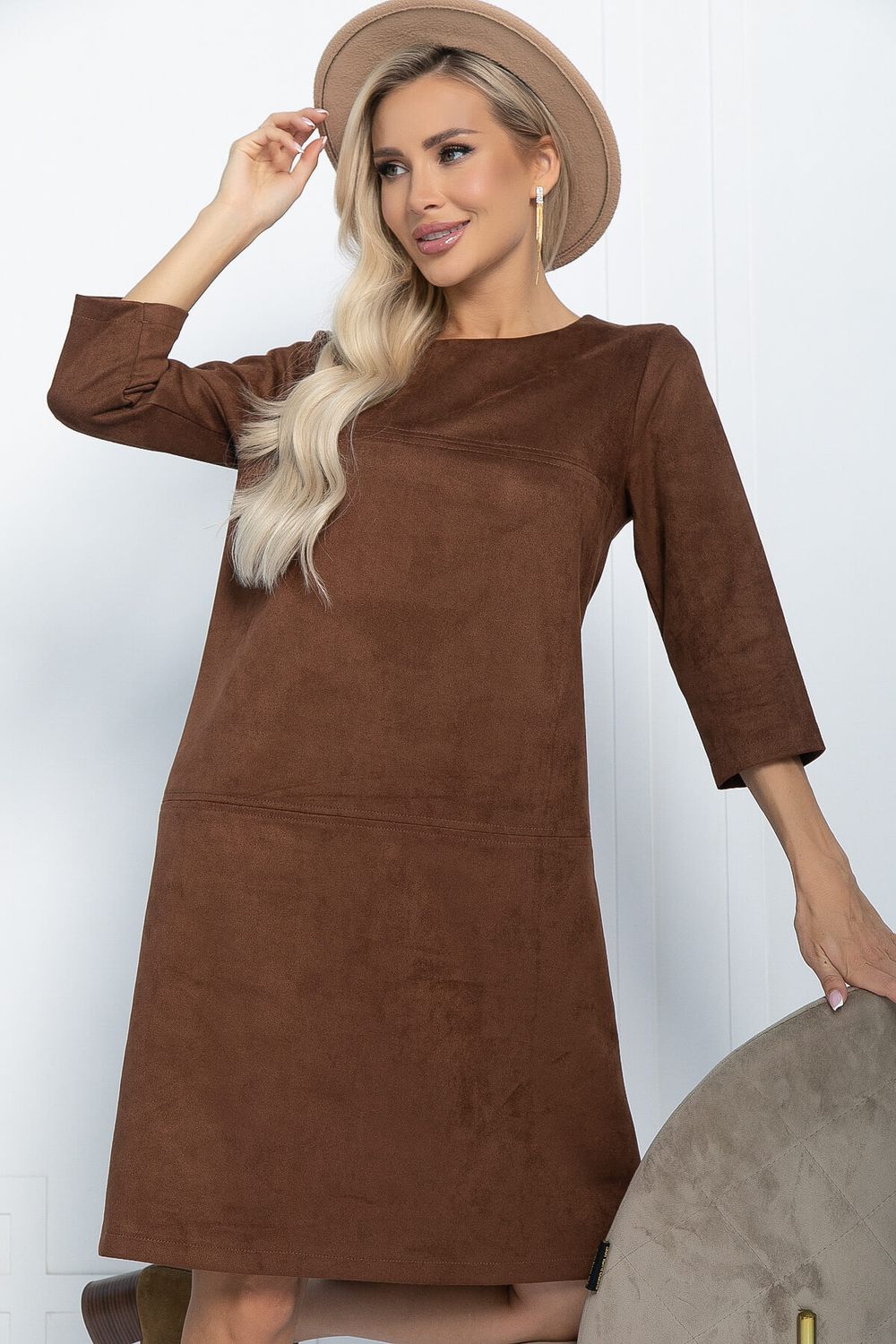 Платье Элегантная простота (коричневое) П11266 LT Collection