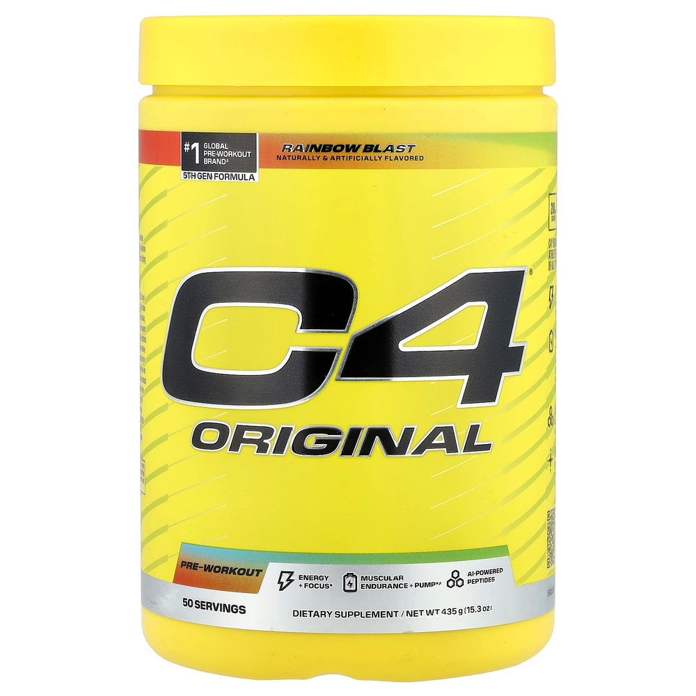 C4 / Cellucor, C4® Original, предтренировочный комплекс, со вкусом радуги, 435 г (15,3 унции)
