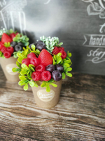 Букет из мыла "Мыльно-ягодное наслаждение" Готовый подарок на 8 марта, день рождения