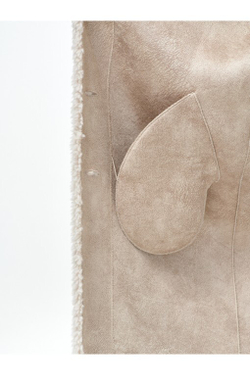 Пальто женское чебурашка из искусственной шерсти, бежевая, SilverFox