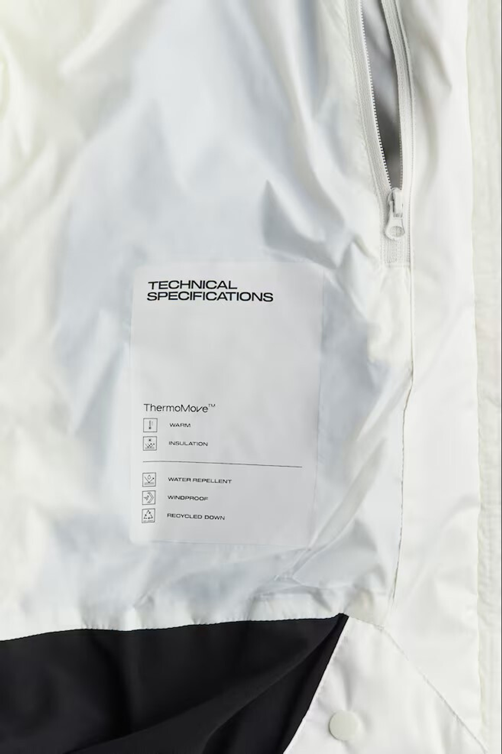 H&M Пуховая лыжная куртка ThermoMove™, белый