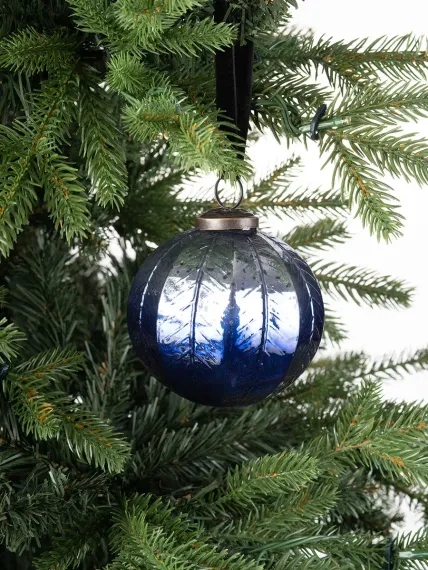 Винтажный стеклянный шар Байкальская сказка 10 см., 1 шт., Karlsbach (13525)
