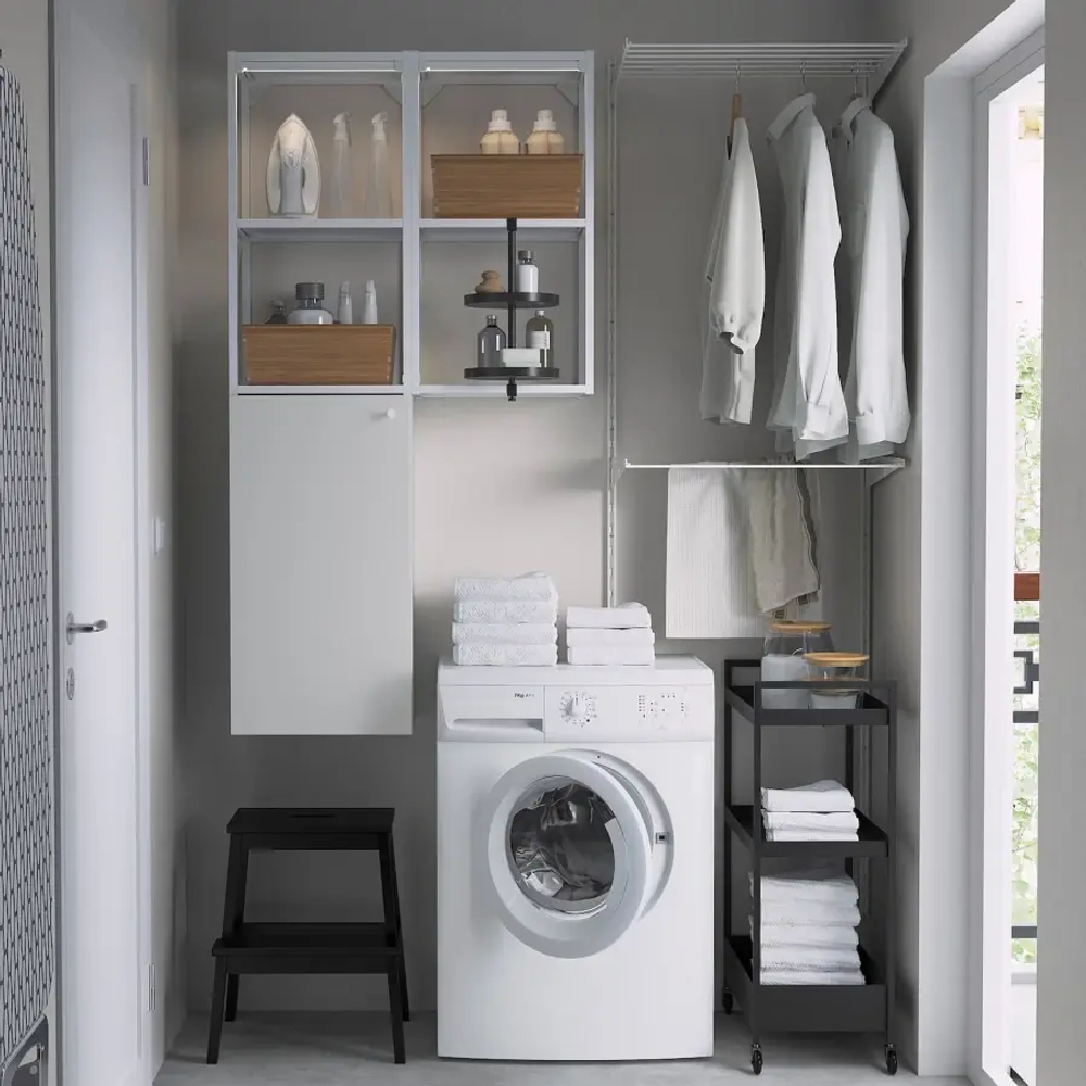 Комбинация для ванной - IKEA ENHET, 80х32х150 см, белый, ЭНХЕТ ИКЕА
