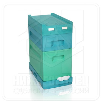 Улей ППУ Нижегородец 6-ти рам.(крыша, дно, корпус Дадан, магазин)