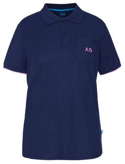 Женское поло Australian Open Polo Pocket AO Logo - navy
