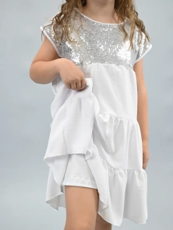 Платье нарядное для девочки с пайетками