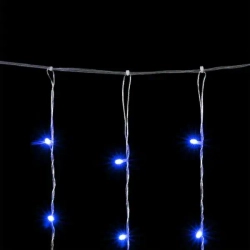 Светодиодный занавес 2*3 м., 600 синих LED ламп, облегченный, прозрачный провод ПВХ, LTC (PCL600NOT-10-2B)
