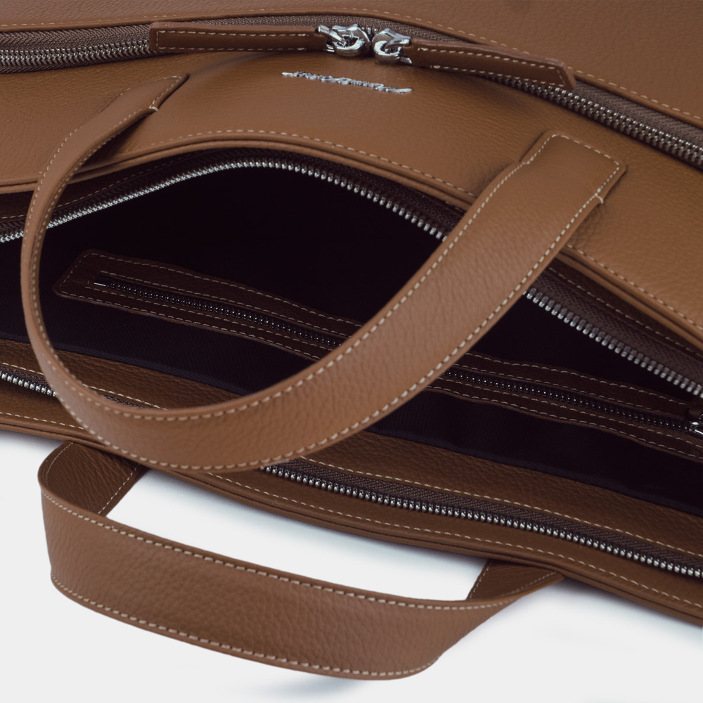 Мужская сумка Grande Ambassadeur из кожи теленка, цвета карамель