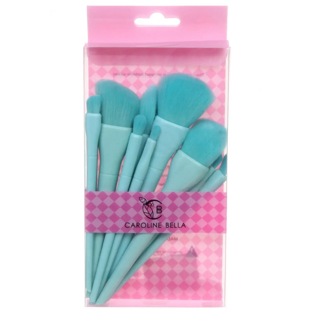 Кисти для макияжа 10шт «ДИ МАРКО», цвет голубой, 11*19/17см