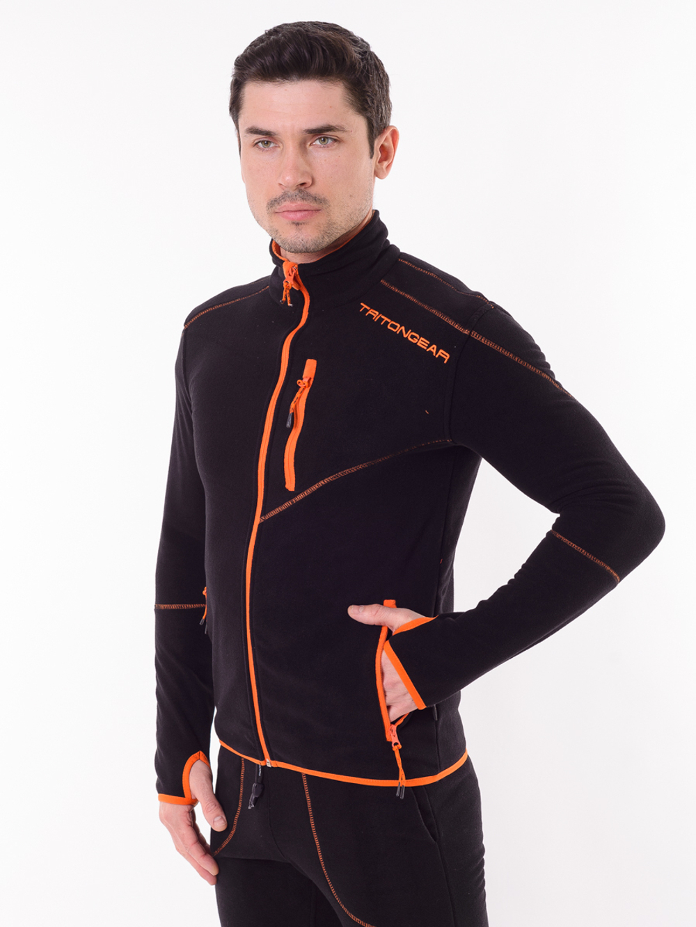 Демисезонный мужской костюм Triton Gear Rich Рич (Флис) Черный