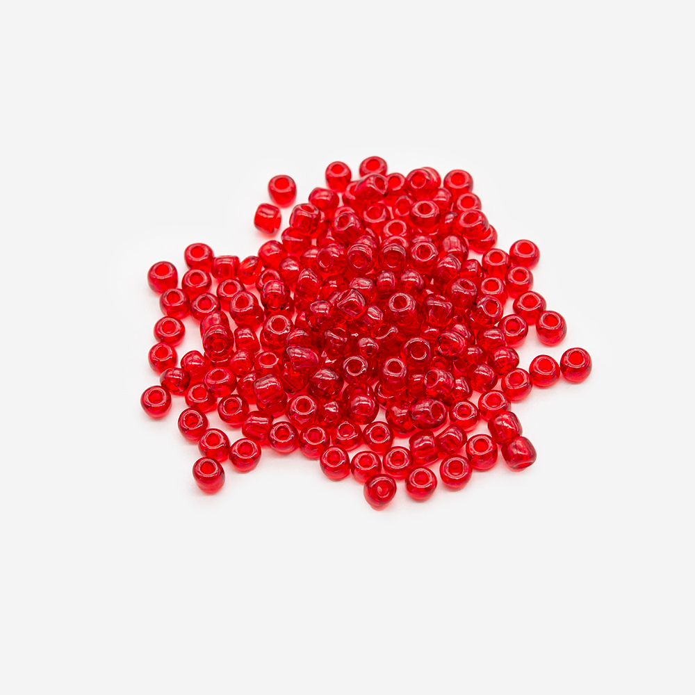 яс3-кп Стекло японское 3мм, красный прозрачный, некалибр., нить 40см