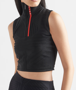 Топ Prada Linea Rossa из переработанного нейлона с молнией
