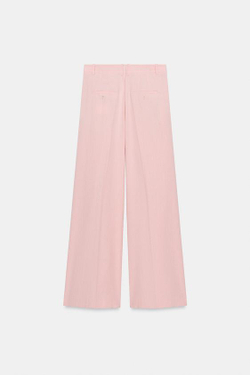 ZARA БРЮКИ С ЗАЩИПАМИ — ZW COLLECTION, РОЗОВЫЙ