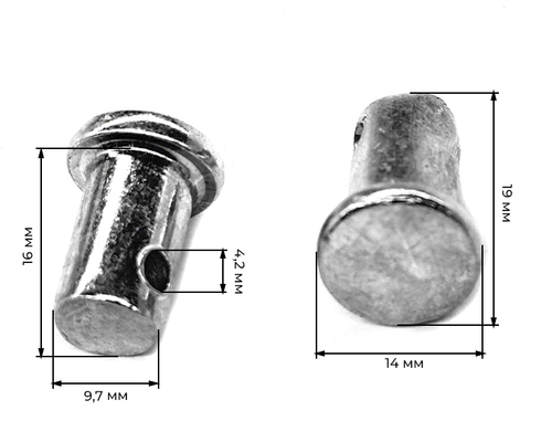 Палец ножа роторной косилки к мотоблоку L- 19мм
