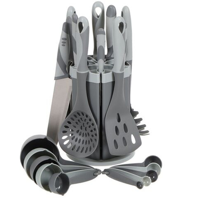 Набор кухонных принадлежностей 21 пр, нейлон, вращающаяся подставка, JA20202701