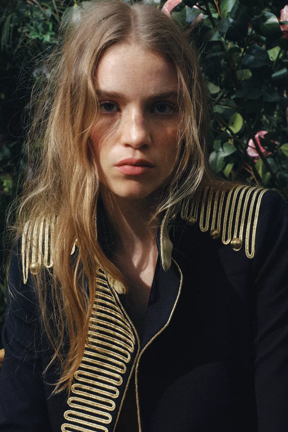 ZARA КУРТКА С ЗАСТЕЖКАМИ-АЛАМАРАМИ — ZW LIMITED EDITION, МОРСКОЙ ТЕМНО-СИНИЙ