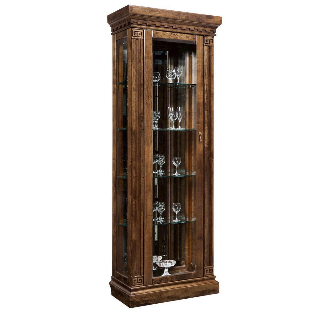 РИВЬЕРА Шкаф с витриной ГМ 5801 /берёза (БЕЛОВ.ОРЕХ)