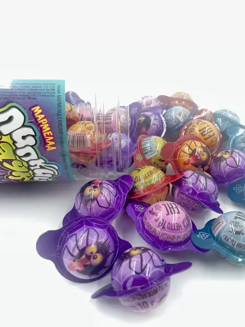 Мармелад липучий паук с кислой начинкой