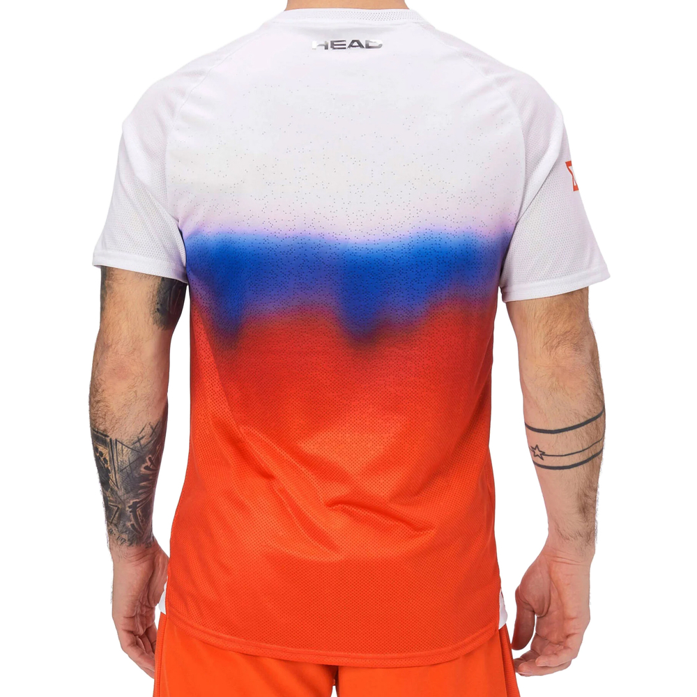 Мужская теннисная футболка Head Performance MC New York T-Shirt Men - white/orange
