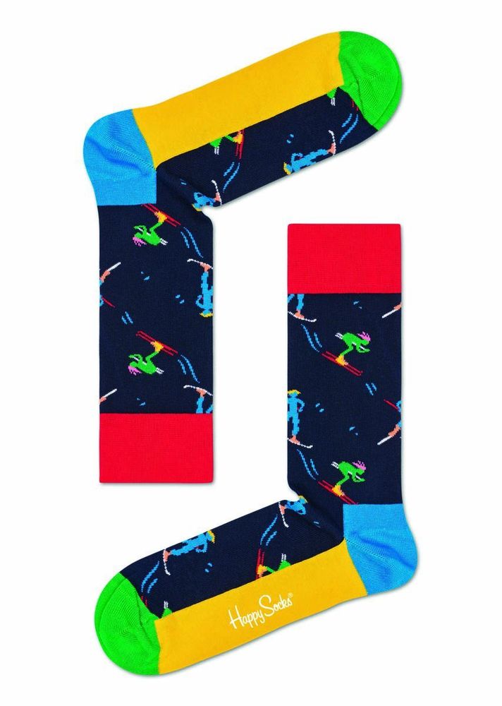 Носки унисекс Skiers Sock с лыжниками (Размер: 29) (Цвет: черный)