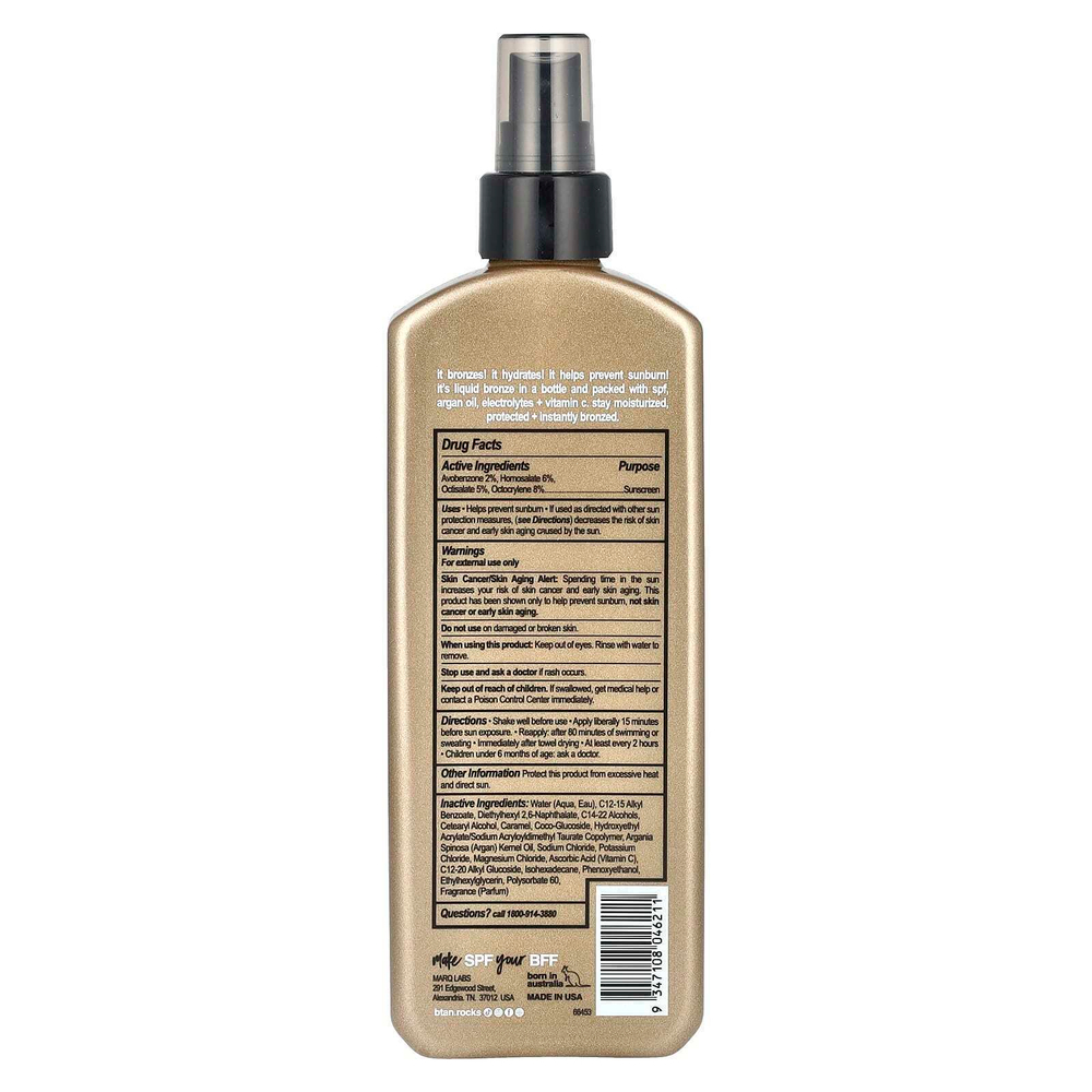 b.tan, Bronze In A Bottle, бронзирующий лосьон-спрей, SPF 7, 250 мл (8,45 жидк. унц.)