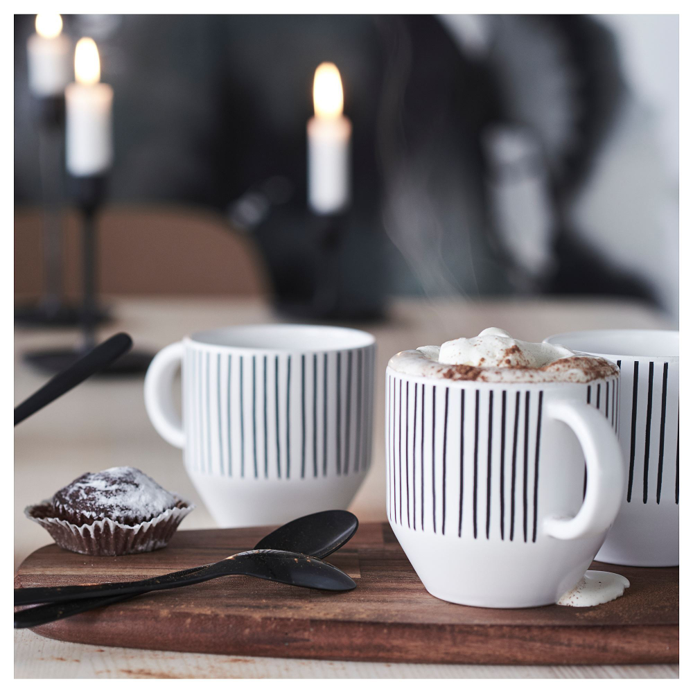 Набор столовых приборов на 6 персон IKEA TILLAGD (ТИЛЛАГД), Черный, Нержавеющая сталь, 24 шт