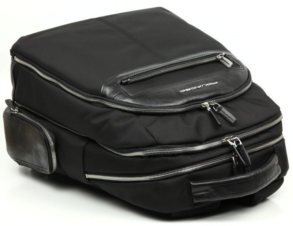 Рюкзак Piquadro Link черный кожа и ткань (CA1813LK/N)