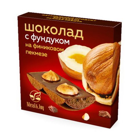 Шоколад на финиковом пекмезе с фундуком, 70 г.