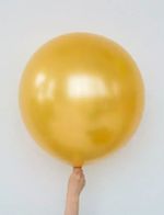 S шар гигант 24"/60 см, металл золото (БГ-90)