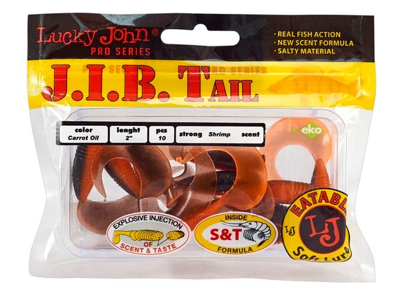 Твистеры съедобные LJ Pro Series J.I.B TAIL 2.0in (5,1 см), цв. T28, 10 шт.