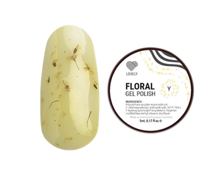 Гель-лак с сухоцветами Lovely "Floral", оттенок желтый, 5 ml