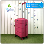 Маленький чемодан Mironpan 95, Темно-розовый, S с расширителем