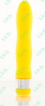 Желтый водонепроницаемый вибратор 21,5 см.