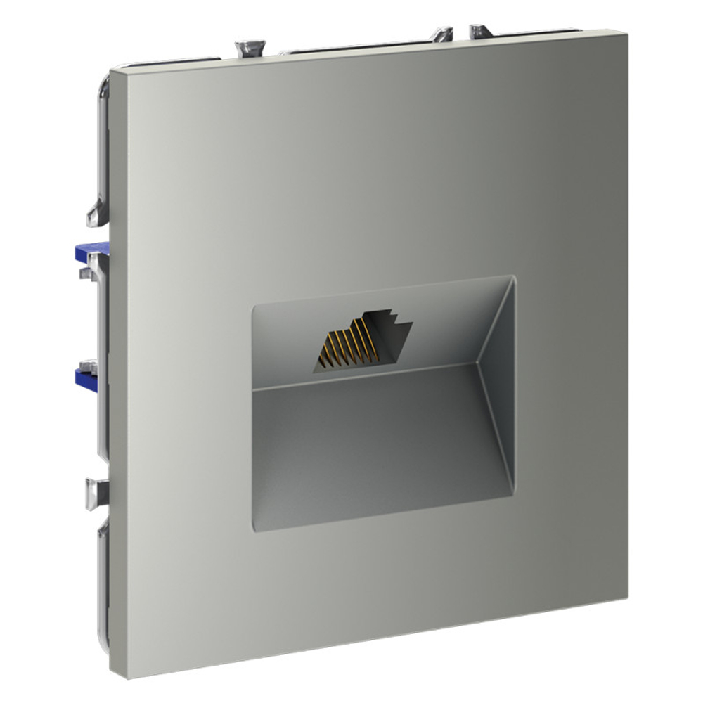 Розетка компьютерная встраиваемая VOLTUM S70 RJ45 кат.6, (сталь)