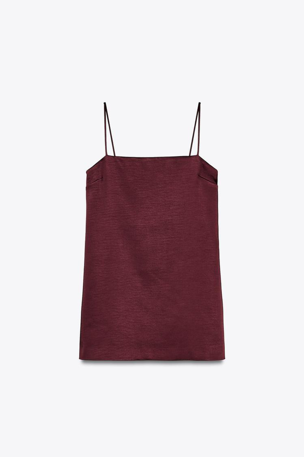 ZARA АТЛАСНОЕ ПЛАТЬЕ ИЗ КОЛЛЕКЦИИ ZW, ЦВЕТ БУРГУНДСКОГО ВИНА