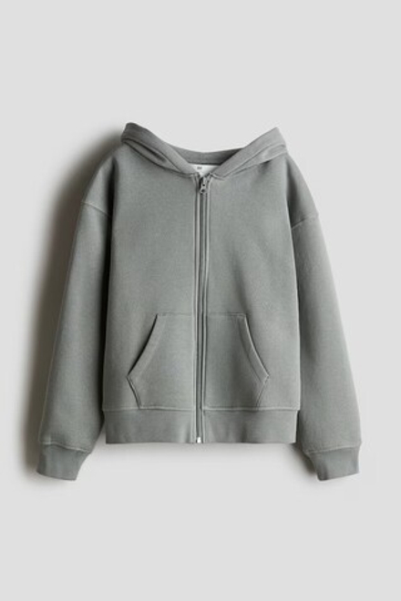 H&M Толстовка с капюшоном и застежкой-молнией, серый