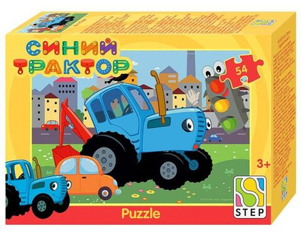 Пазлы 54 элемента 180*130мм. "Синий трактор" (Биг Папа)
