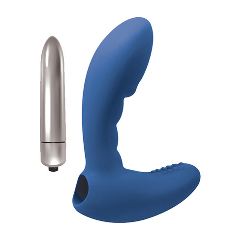 Синий стимулятор простаты 12см с вибрацией Lola Games Wonder Touch Blue 4220-03Lola