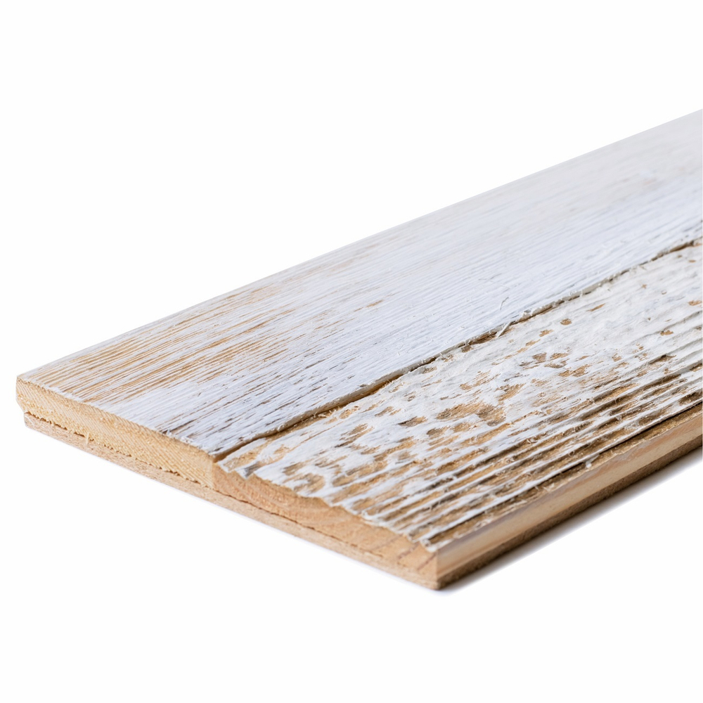 Деревянная стеновая панель из беленого старого дерева Whitewashed