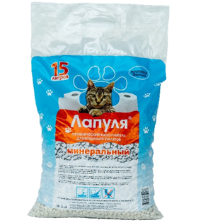 Минеральный наполнитель "Лапуля" 15 л. крупная фракция