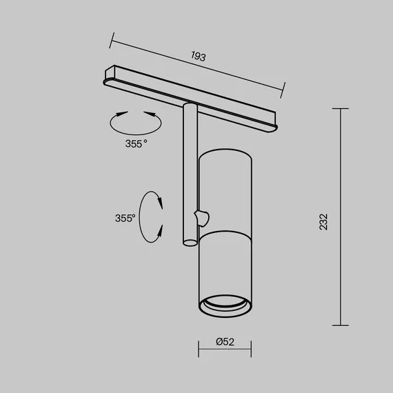 Трековый светильник Technical TR005-2-12W4K-BW